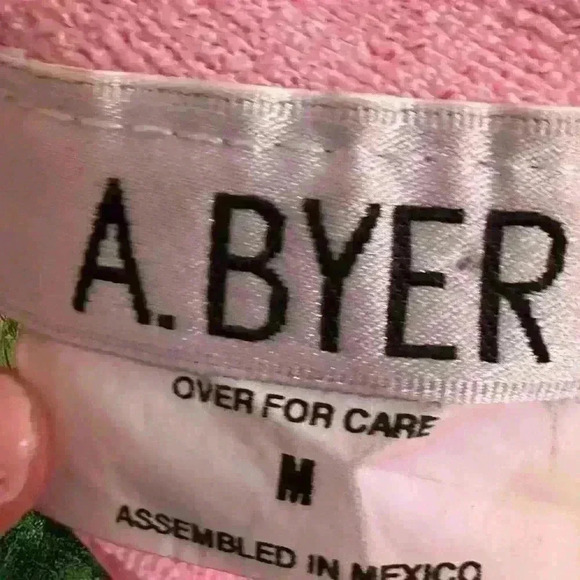 Y2k 90s Baby Pink Abstract Classy Layover Top By A.Byer Size M - Picture 7 of 7